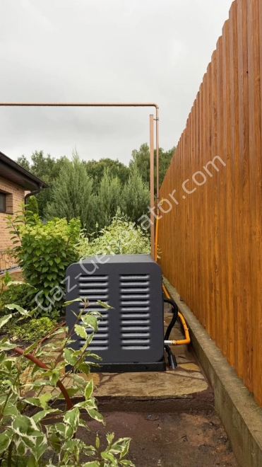 Монтаж газового генератора Mitsui GM10000 в сбоку