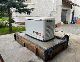 Монтаж газового генератора Generac 7189