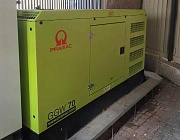 Монтаж газового генератора Pramac GGW70G в кожухе