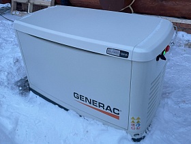 Монтаж газового генератора Generac 7145