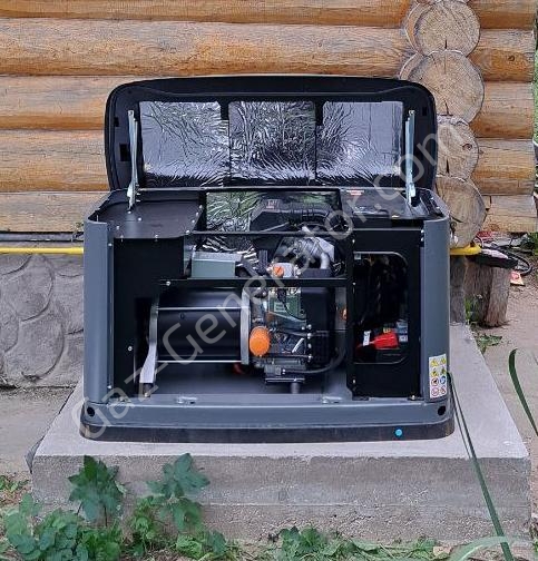 Монтаж и пусконаладочные работы газового генератора Pramac GA8000 (7233) на бетонном основании