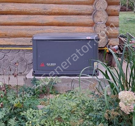 Монтаж и пусконаладочные работы газового генератора Pramac GA8000 (7233) на бетонном основании
