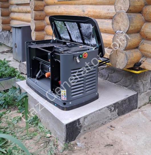 Монтаж и пусконаладочные работы газового генератора Pramac GA8000 (7233) на бетонном основании