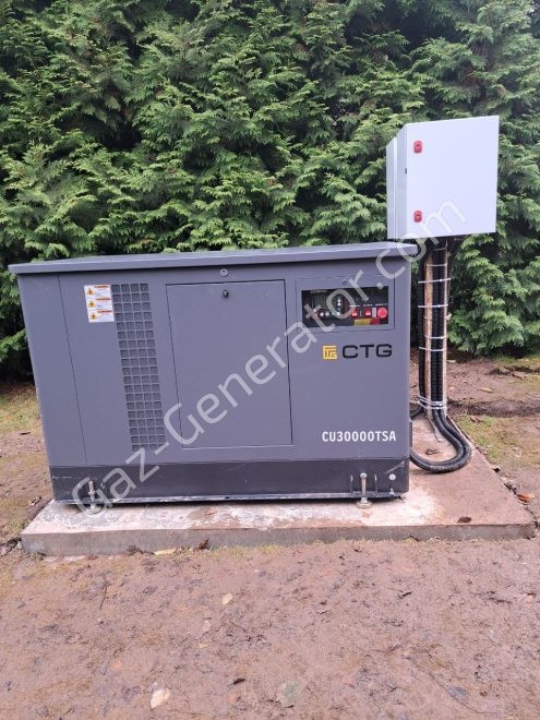 Монтаж гибридного генератора CTG CU30000TSA (газ и бензин)