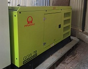 Монтаж газового генератора Pramac GGW70G в кожухе